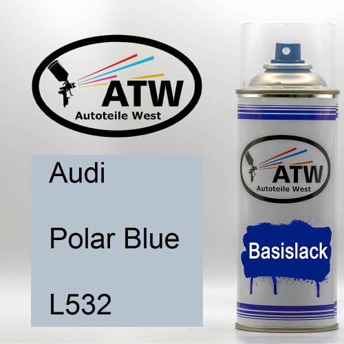 Audi, Polar Blue, L532: 400ml Sprühdose, von ATW Autoteile West.